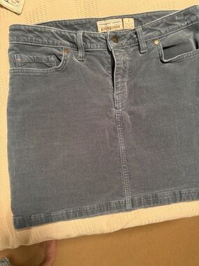 Patagonia Dusty Blue Corduroy Mini Skirt